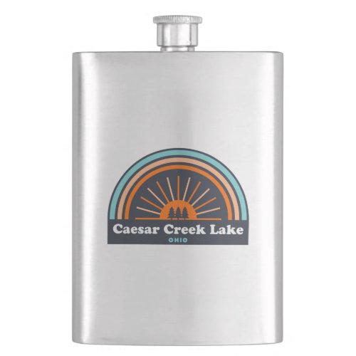Caesar Creek Lake Ohio Rainbow Flask