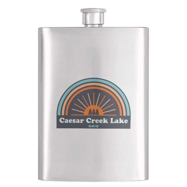 Caesar Creek Lake Ohio Rainbow Flask (Front)