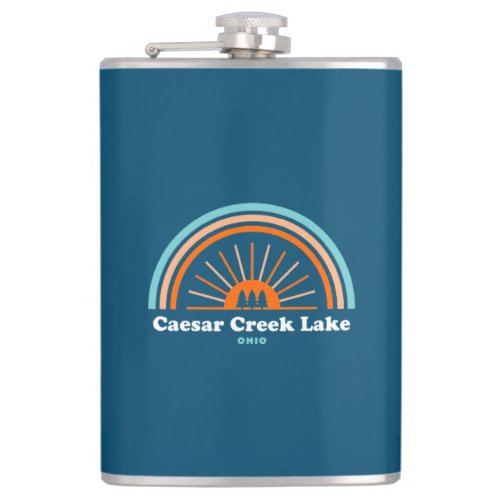 Caesar Creek Lake Ohio Rainbow Flask