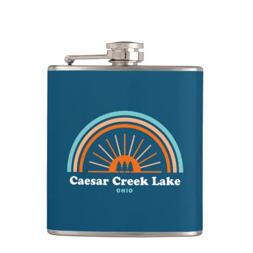 Caesar Creek Lake Ohio Rainbow Flask