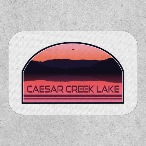 Caesar Creek Lake Ohio Red Sunrise Patch