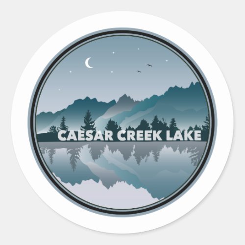 Caesar Creek Lake Ohio Reflection Classic Round Sticker