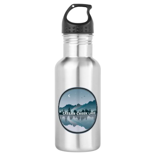 Caesar Creek Lake Ohio Reflection Stainless Steel Water Bottle