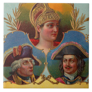Caesar - Kaiser - Tsar cigar box label print Ceramic Tile