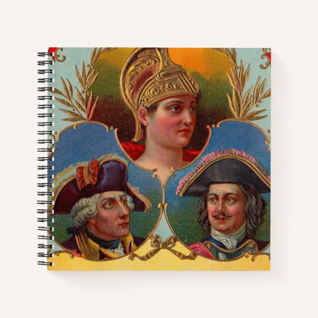 Caesar - Kaiser - Tsar cigar box label print Notebook (Front)
