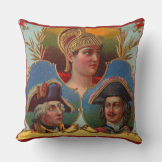 Caesar - Kaiser - Tsar cigar box label print Throw Pillow