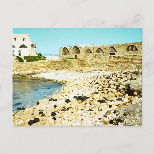 Caesarea _ remains of the Roman port Postcard