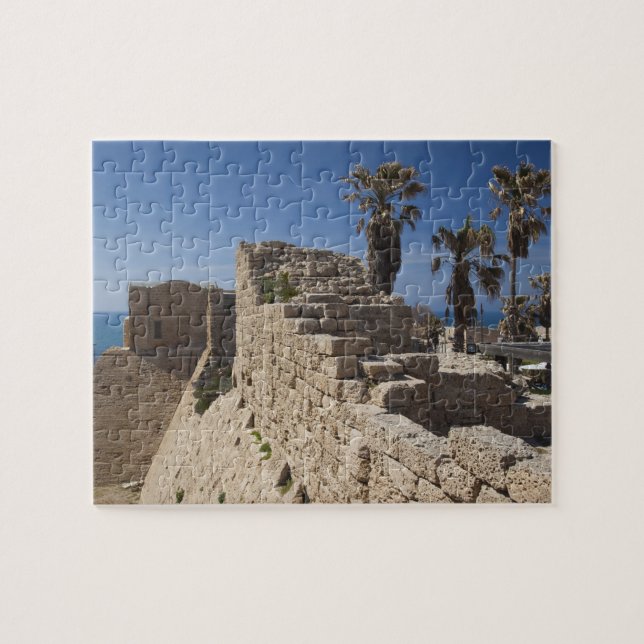 Caesarea ruins of port built by Herod the Great Jigsaw Puzzle (Horizontal)