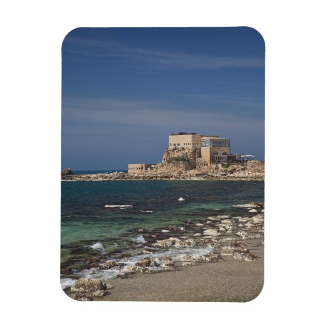 Caesarea ruins of port built by Herod the Great Magnet (Vertical)