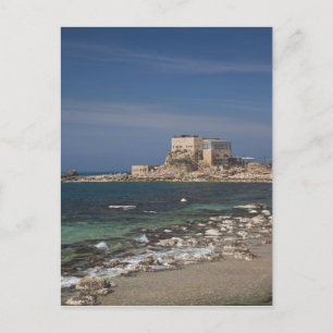 Caesarea ruins of port built by Herod the Great Postcard