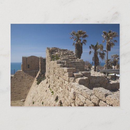 Caesarea ruins of port built by Herod the Great Postcard
