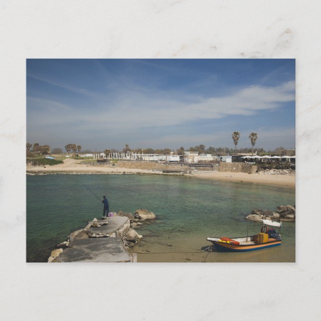 Caesarea ruins of port built by Herod the Great Postcard (Front)