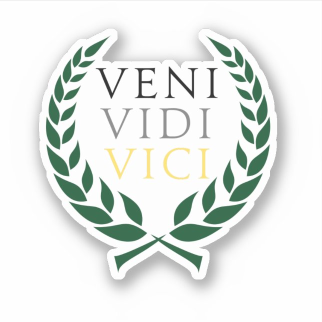 Caesar's Veni Vidi Vici Sticker (Front)
