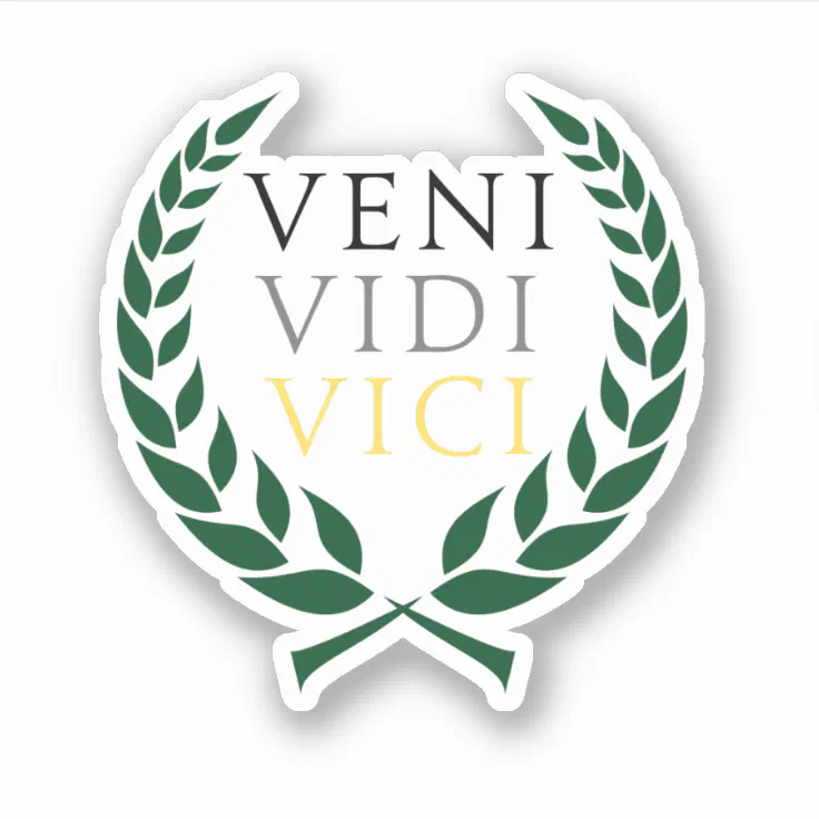 Caesar's Veni Vidi Vici Sticker | Zazzle