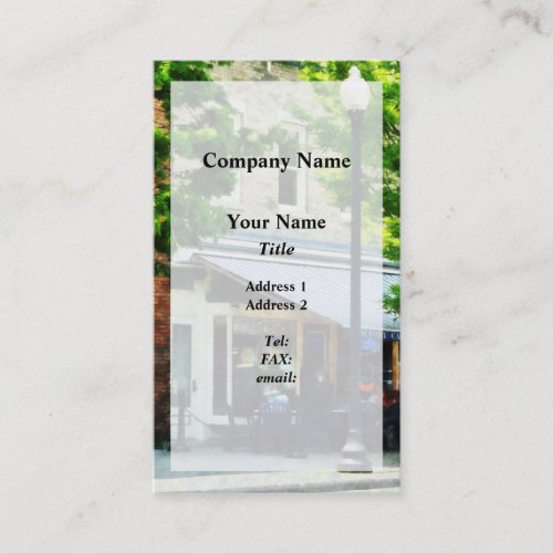 Cafe Albany NY Business Card Template