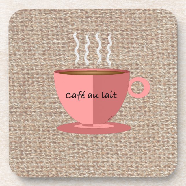 Cafe au Lait Coasters (Front)