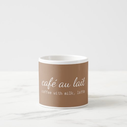 Caf au Lait coffee with milk latte mini mug