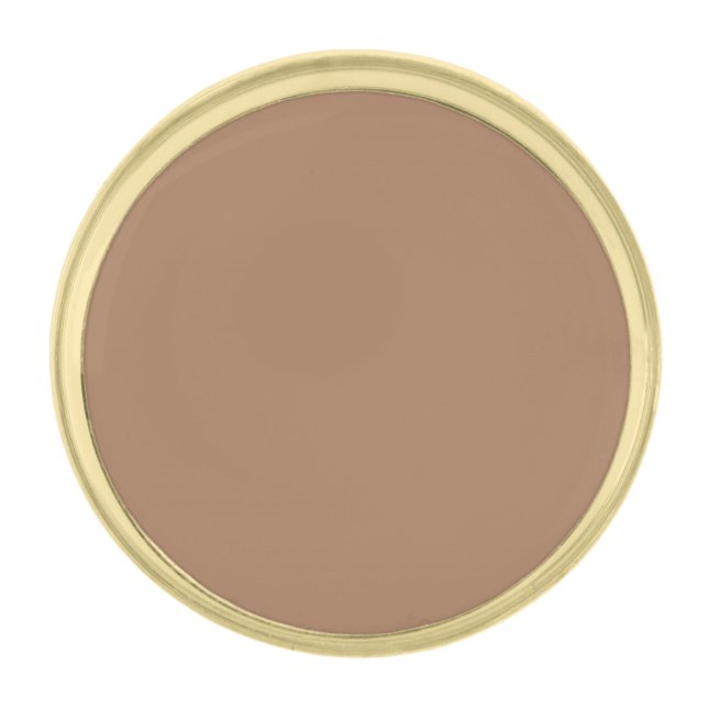Café au lait (solid color)  gold finish lapel pin (Front)