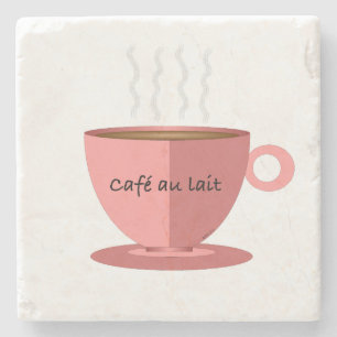 Cafe au Lait Stone Tile Coaster