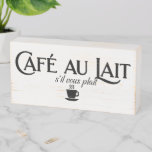 Cafe Au Lait Wooden Box Sign at Zazzle