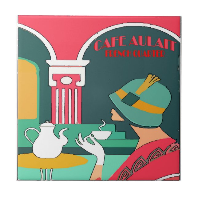 Cafe Aulait, French Quarter Tile (Front)