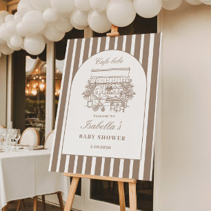 Cafe Baby Hand Drawn Italian Baby Shower  Foam Board