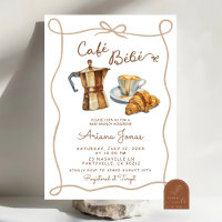 Cafe Bebe Baby Brunch Shower Invitation