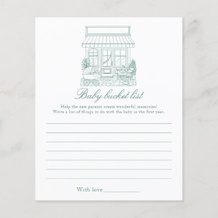 Cafe Bebe Baby shower - Baby bucket list