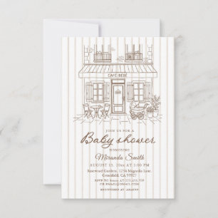 Cafe Bebe Baby Shower Invitation