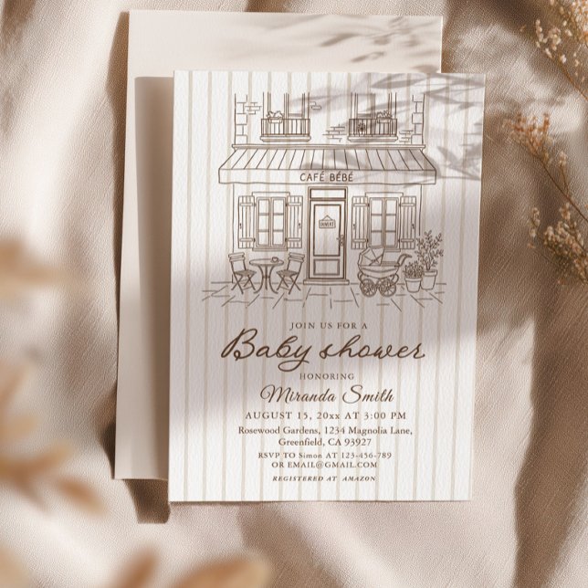 Cafe Bebe Baby Shower  Invitation (Creator Uploaded)