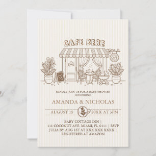 Cafe Bebe Baby Shower Invitation