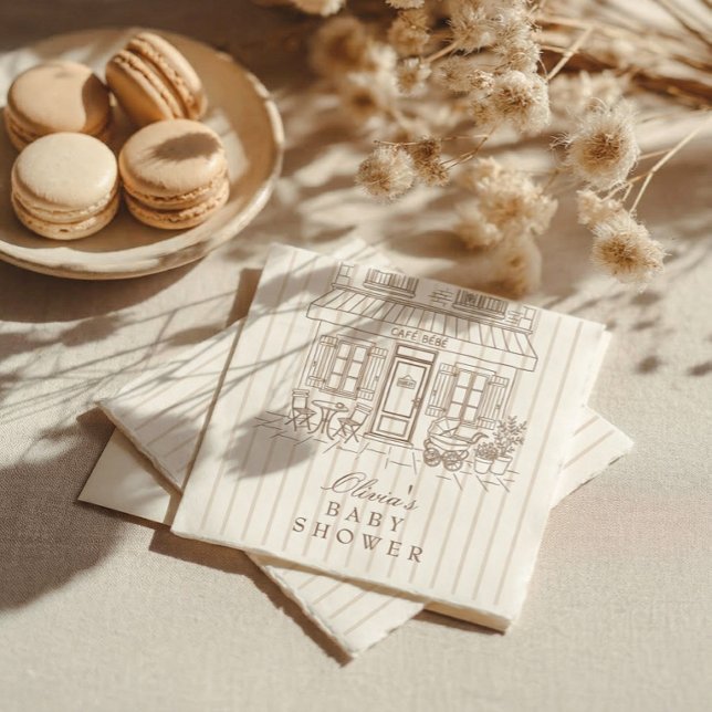 Cafe Bebe Baby Shower Napkins (Creator Uploaded)