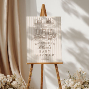 Cafe Bébé Baby Shower Welcome  Foam Board