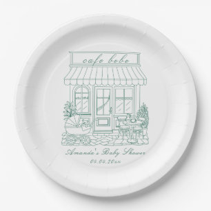 Cafe Bebe Bonjour Baby Shower Paper Plates