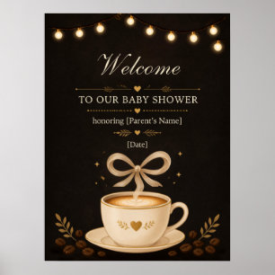 Café Bébé Chalkboard Baby Shower Welcome Sign