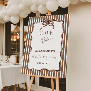 Cafe Bebe Coffee Baby Shower Welcome Foam Board