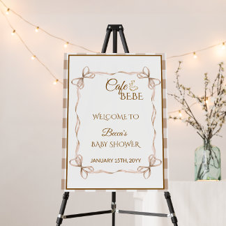 Cafe Bebe Coffee French Baby Shower Foam Board