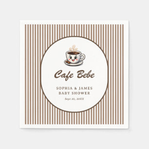 Cafe Bebe Cute Striped Baby Shower Brunch Napkins
