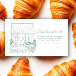 Cafe Bebe French Baby shower Display shower Enclosure Card