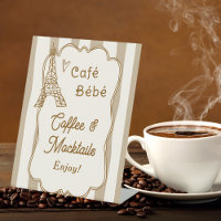 Cafe Bebe French Coffee Drinks Station Tabletop