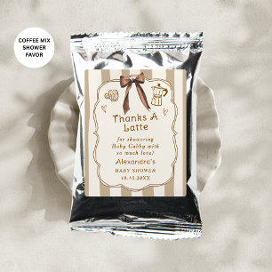 Cafe Bebe French Coffee Shop Baby Shower Favors Drink Mix