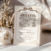 Cafe Bebe Gender Neutral Elegant Brown Baby Shower