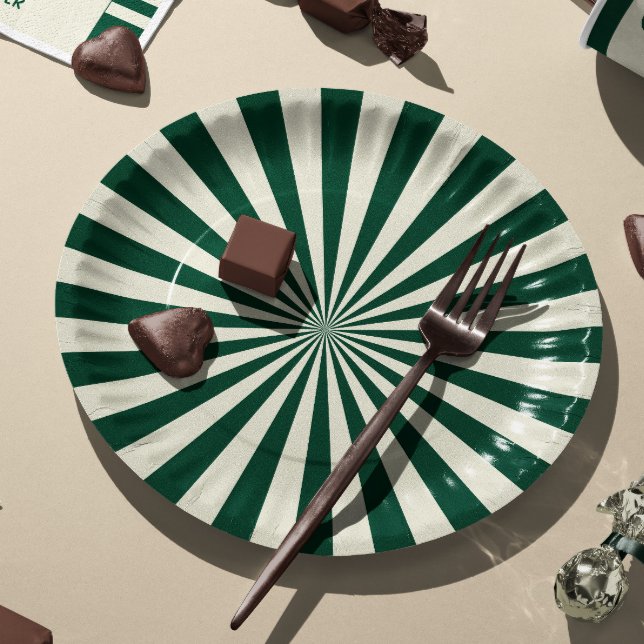 CAFÉ BÉBÉ GREEN COFFEE Baby Shower Paper Plates (Creator Uploaded)