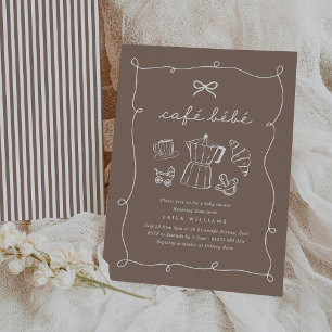 Cafe Bebe Home Coffee Baby Shower Espresso Invitation