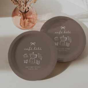 Cafe Bebe Home Coffee Baby Shower Espresso Paper Plates