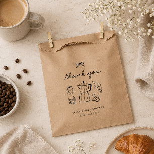 Cafe Bebe Home Coffee Baby Shower Favor Bag
