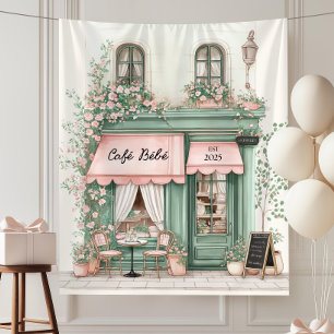 Cafe Bebe Paris Chic Baby Shower Party Backdrop