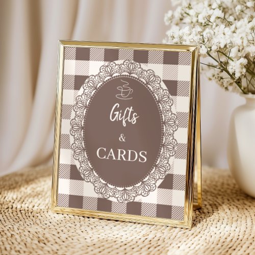 Cafe Bebe Rustic Gifts and Cards Baby Shower  Poster