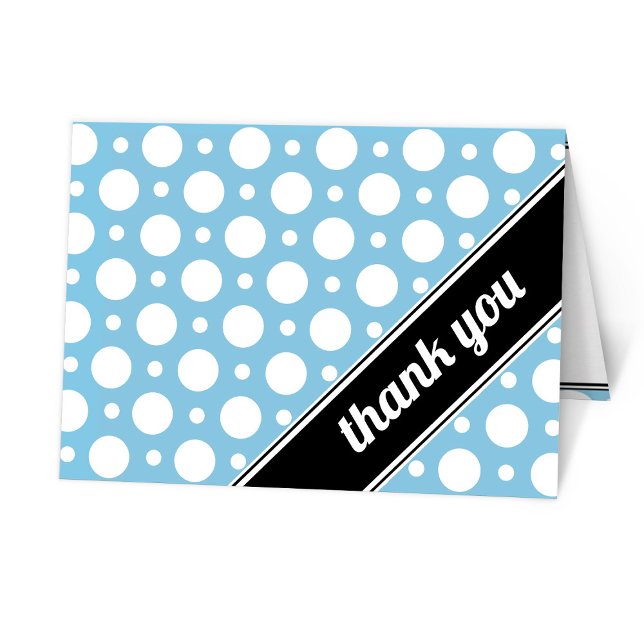 Cafe Blue Assorted Polka Dot Thank You Cards (Creator Uploaded)