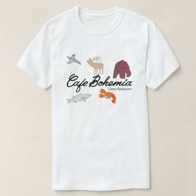 Cafe Bohemia Game Restaurant, Chicago T-Shirt (Design Front)